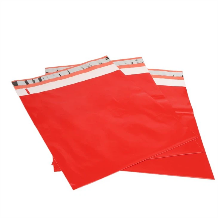 red poly mailers