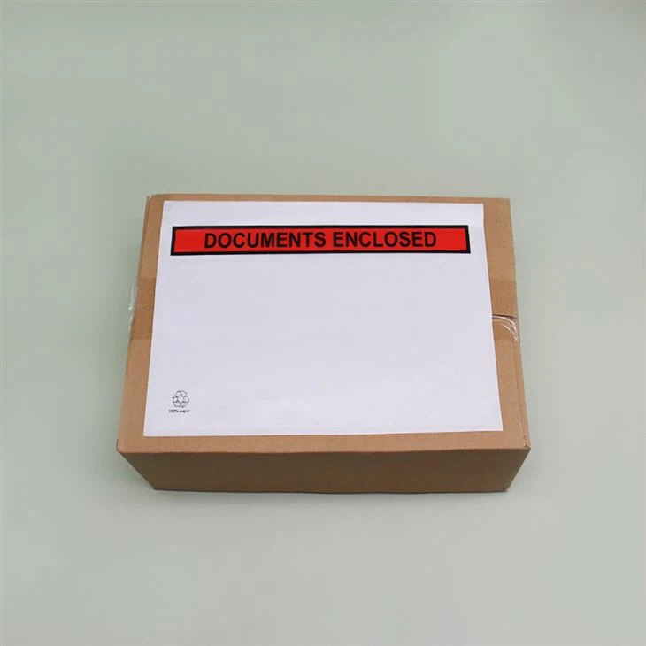 Paper packaging with document bag