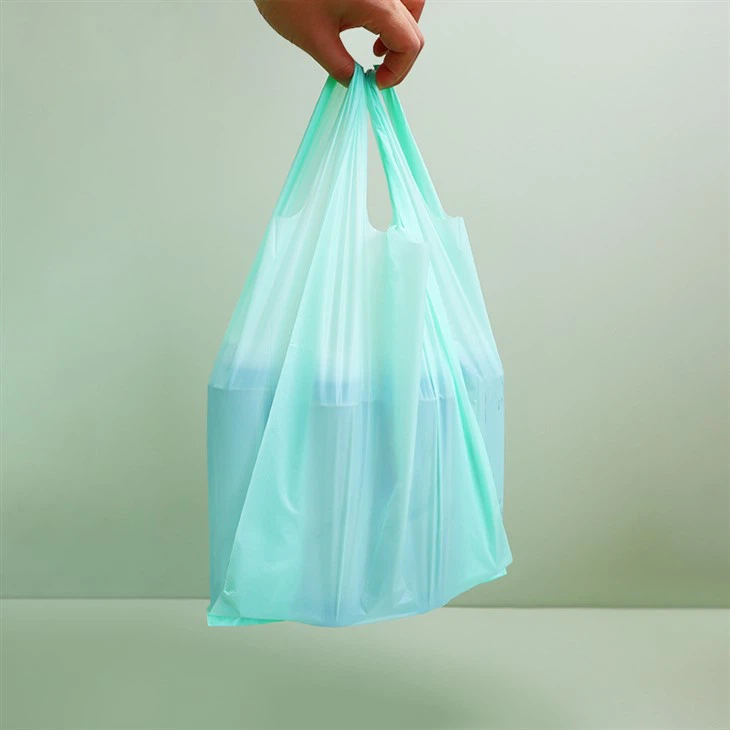 Biodegradable Plastic Shopping Bag Green Tote Bag
